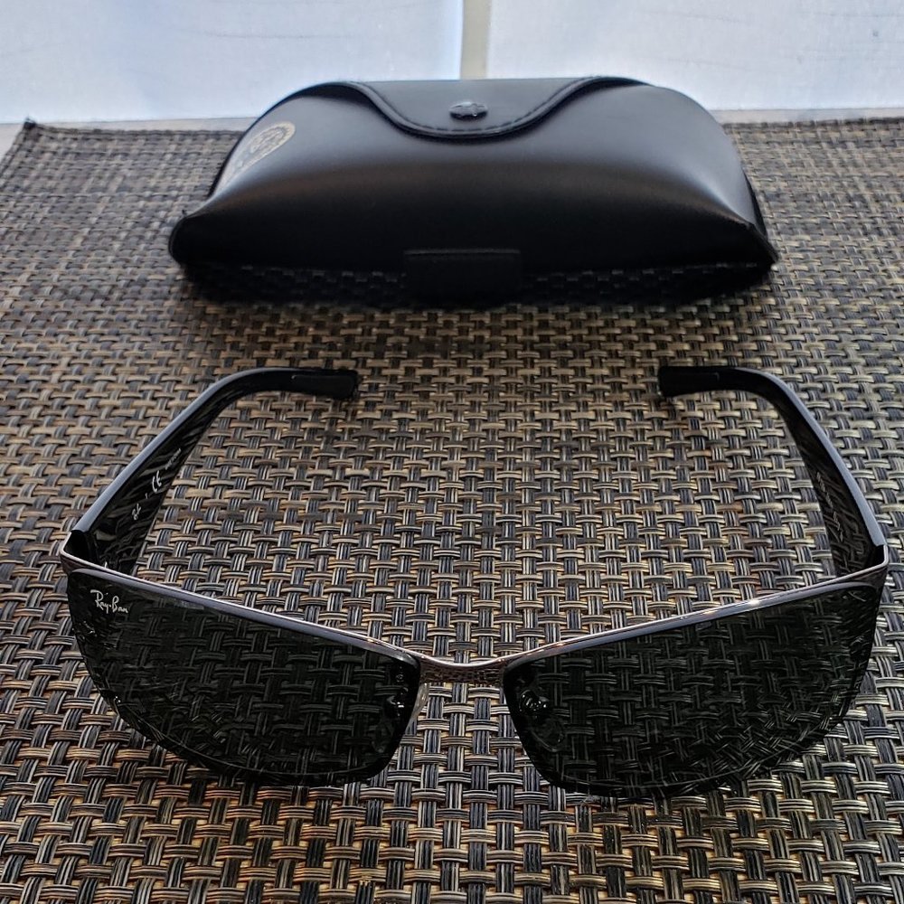 Rectangle Ray Bans: RB3394 014/73 ($200)